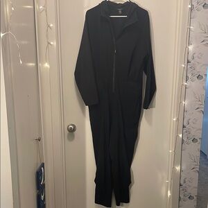 Athleta Black Hooded Jumpsuit